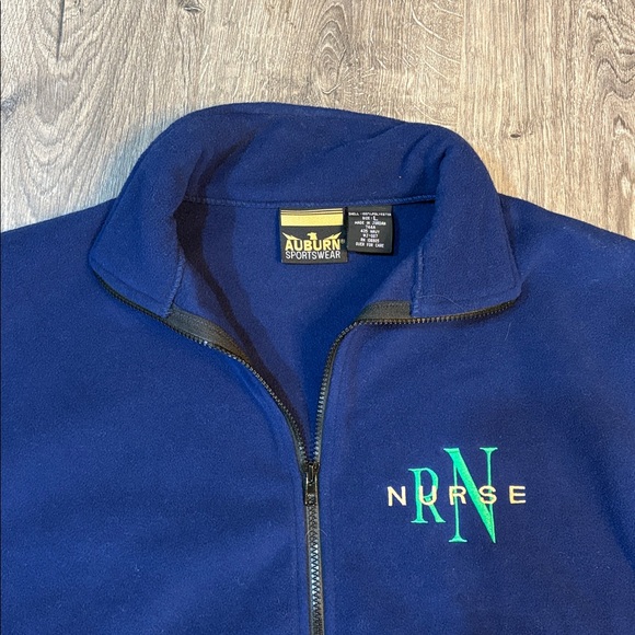 Blue Full-Zip Jacket with Green Logo - Picture 2 of 3